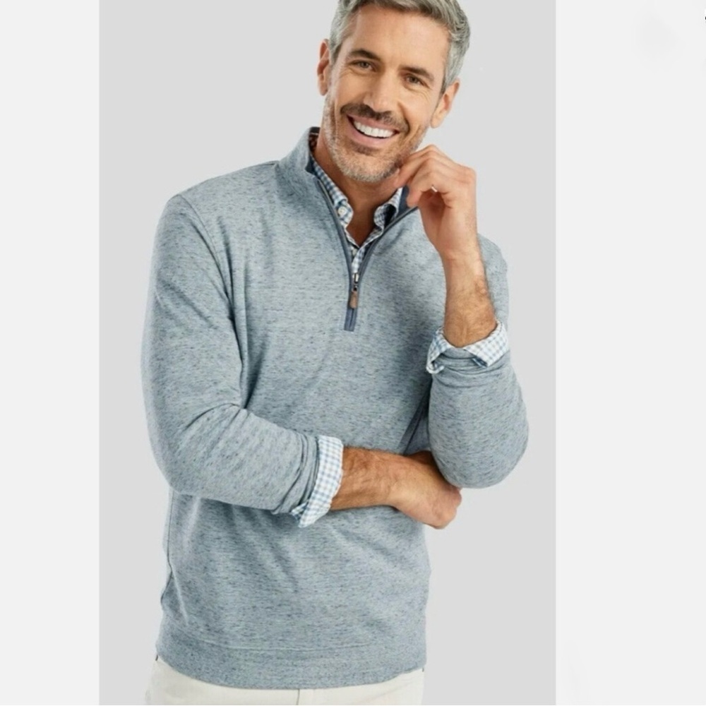 Johnnie-O Sully 1/4 Zip Golf Pullover Sweater in Shadow Blue Men’s Small $138